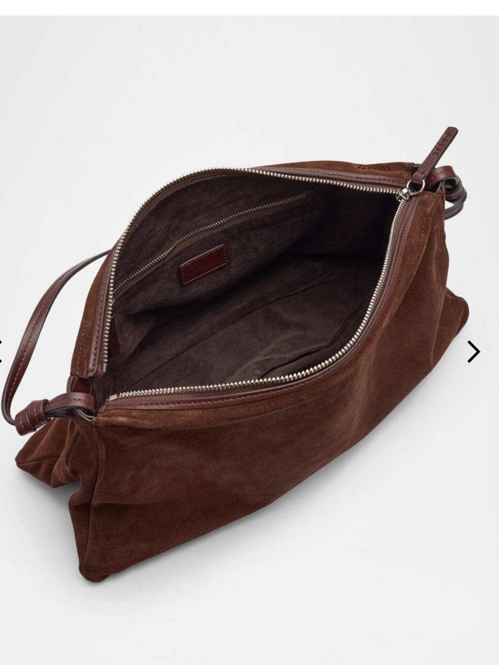 STAUD Brown Suede Shoulder Bag - Picture 3 of 3